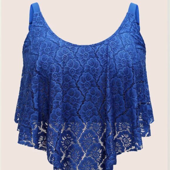 BloomChic Blue Bathing suit top with Adjustable Straps - Picture 5 of 5